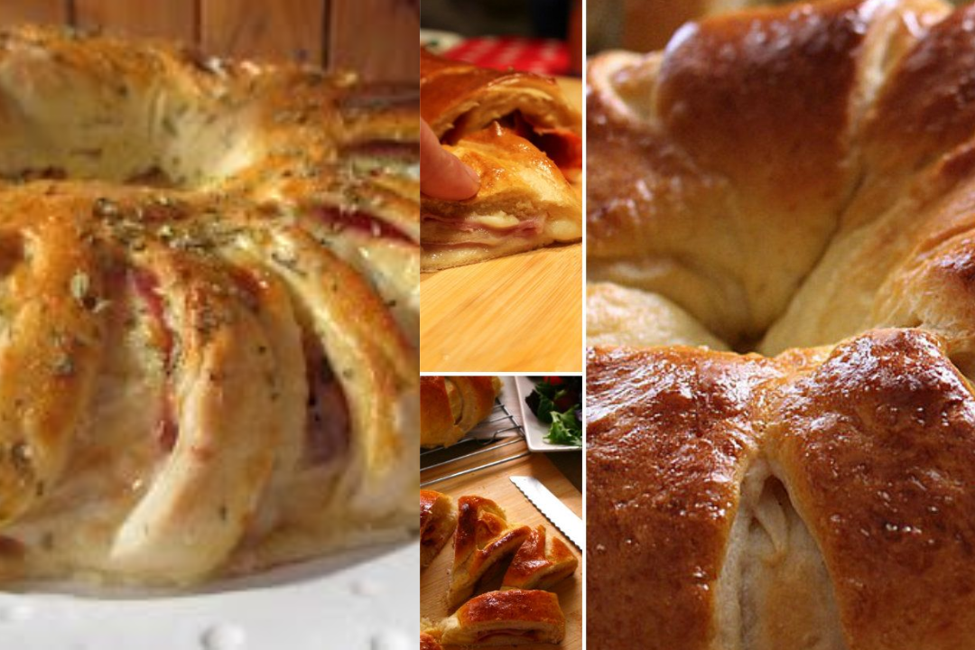 Rosca de Presunto e Queijo